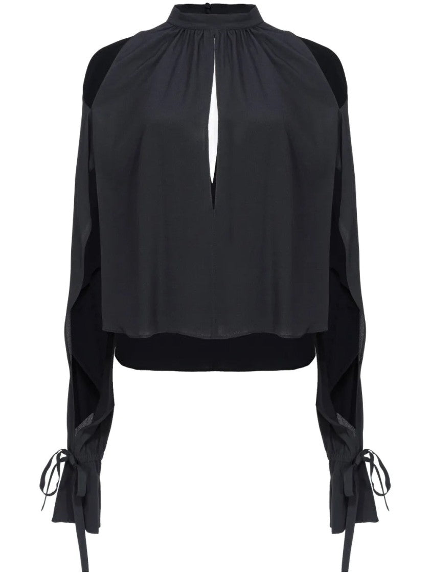 Pinko Cut-Out Long-Sleeve Blouse