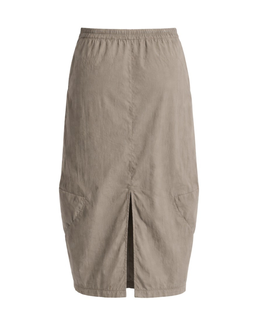 Transit Women’S Midi Skirt In Stretch Cotton Taupe