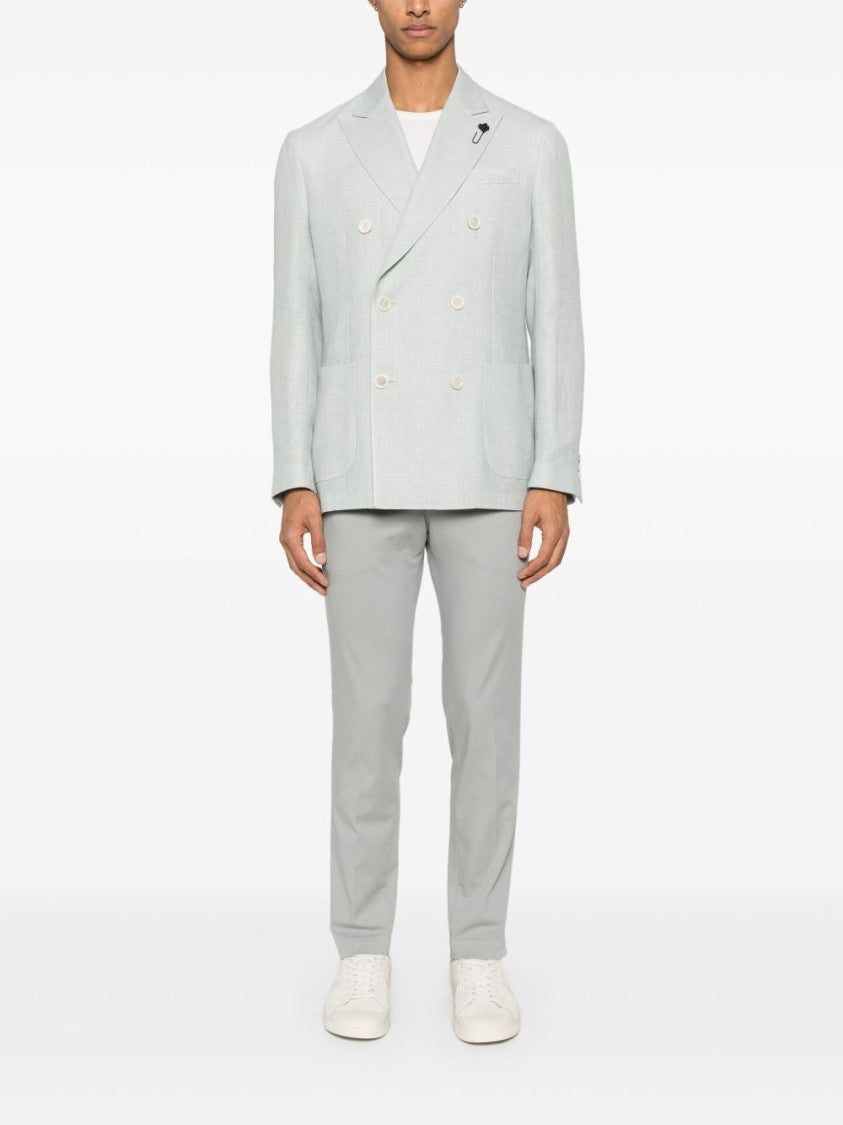 Lardini Double-Breasted Linen Jacket