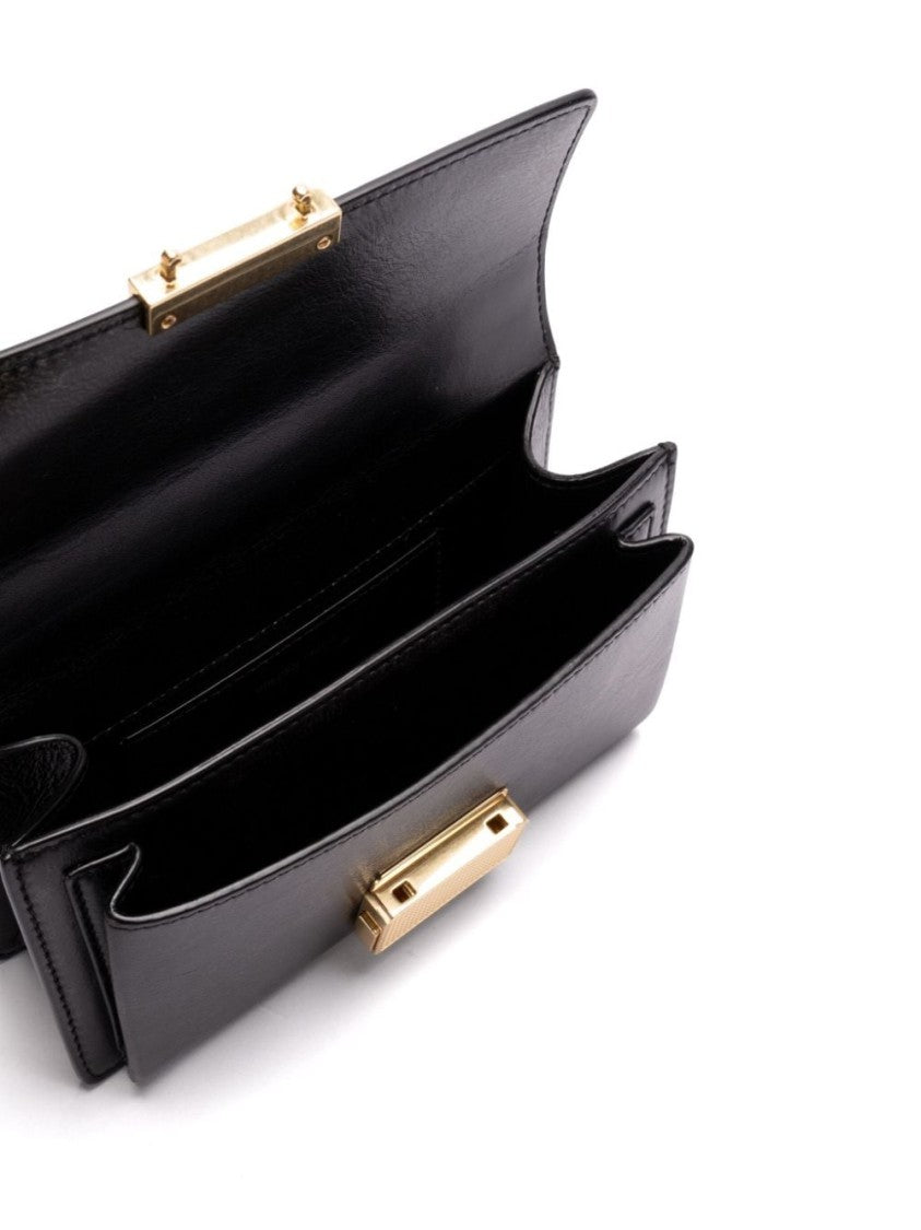 Golden Goose Structured Black Leather Handbag