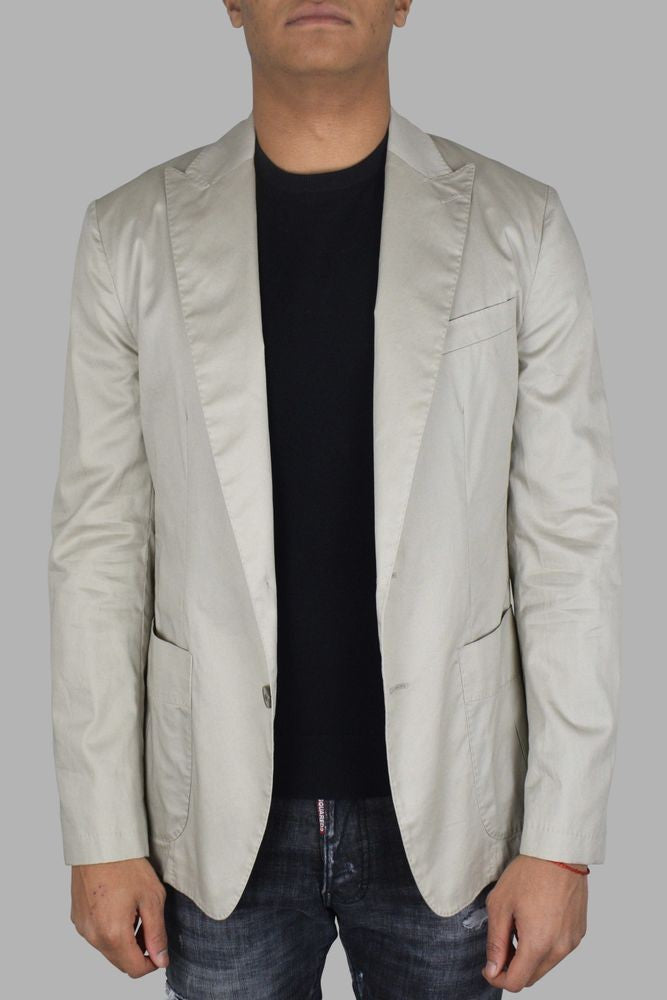 Dolce & Gabbana Beige Tailored Jacket With Notched Lapels