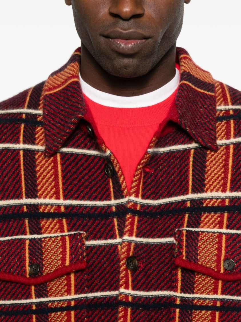 Guest In Residence Bold Plaid Tailored Fit Cashmere Shirt