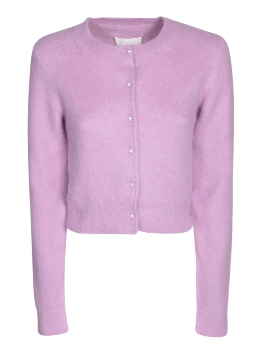 Maison Margiela Pink Crop-Cut Cardigan