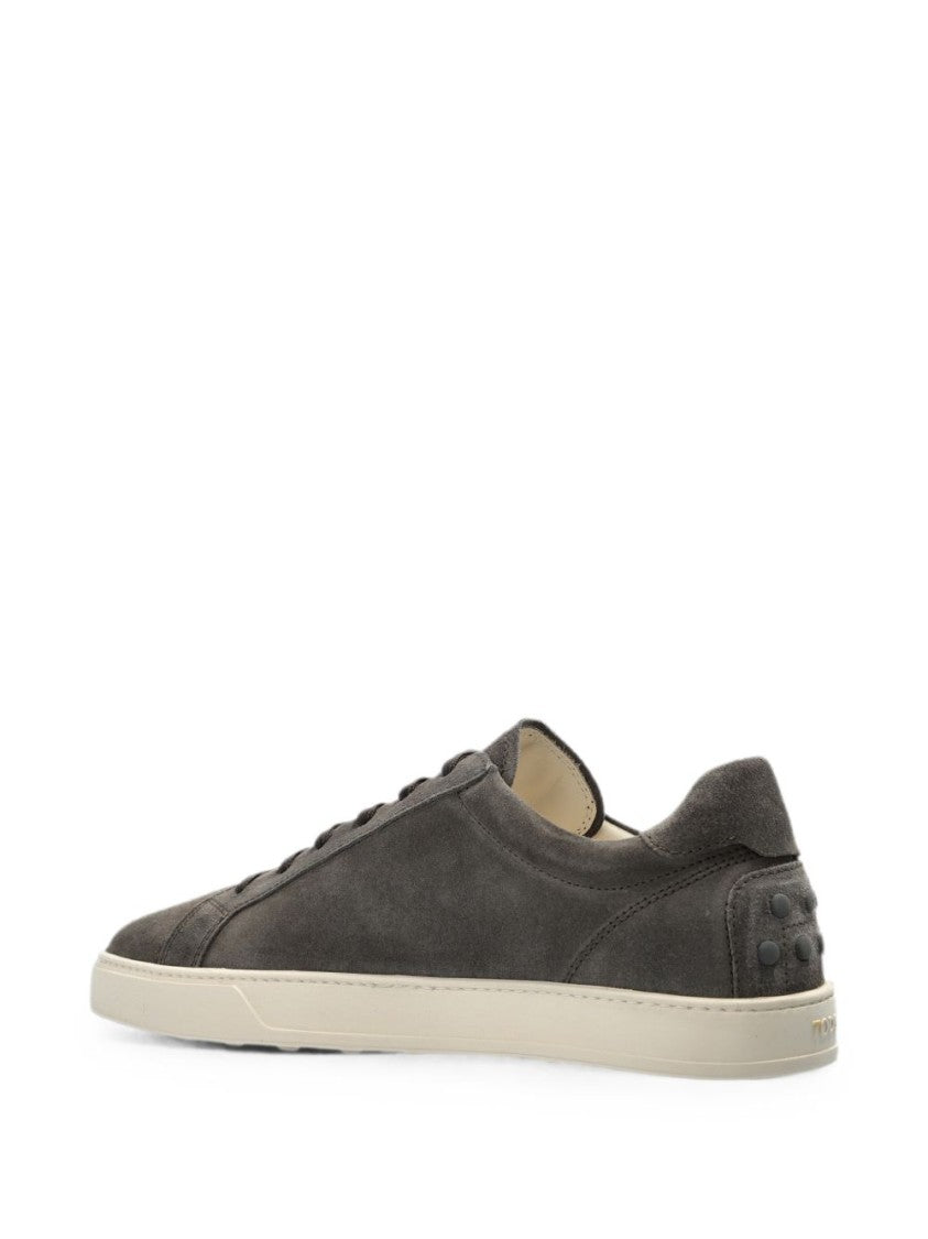 Tod's Brown Low-Profile Calfskin Suede Sneakers