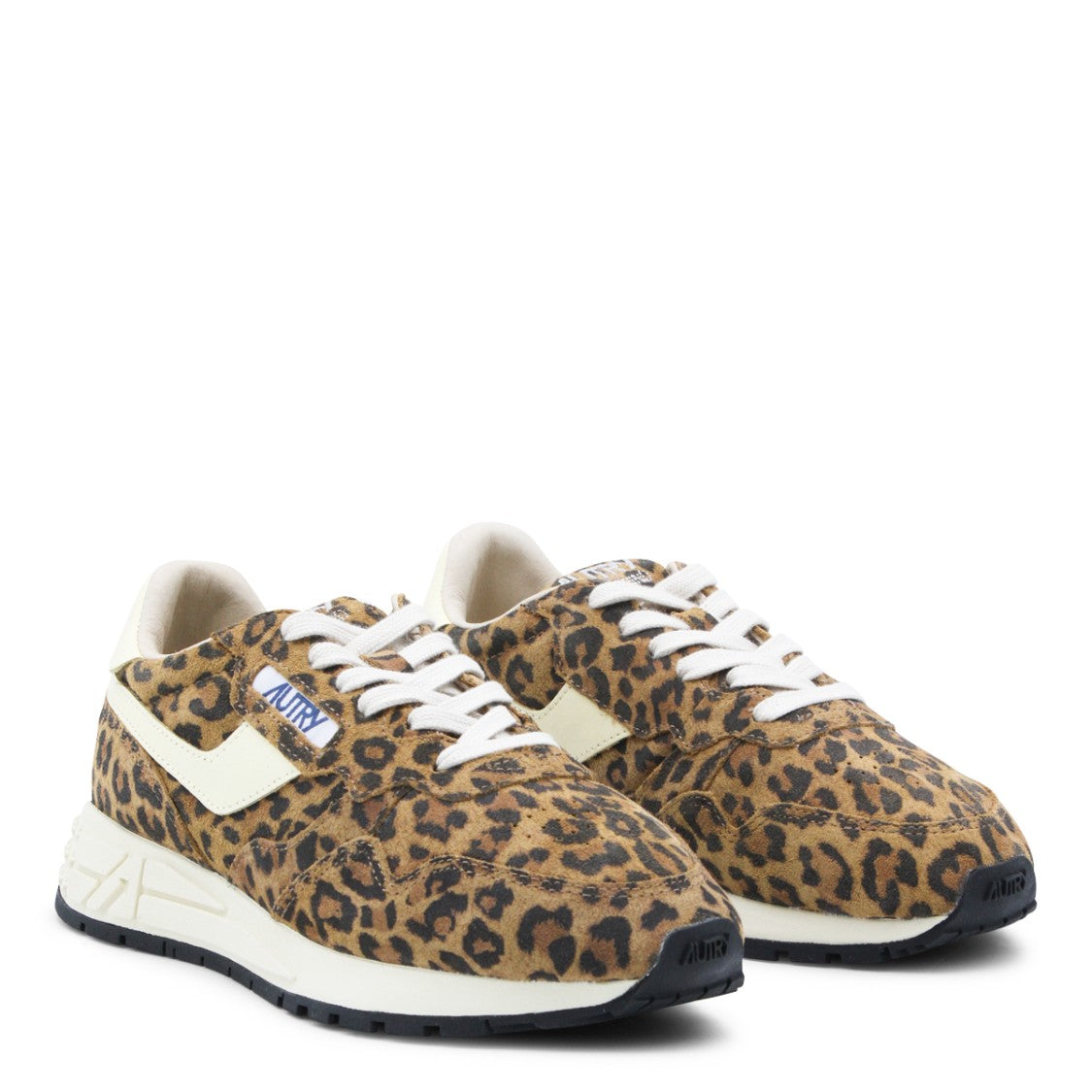 Autry Leopard Print Leather Sneakers