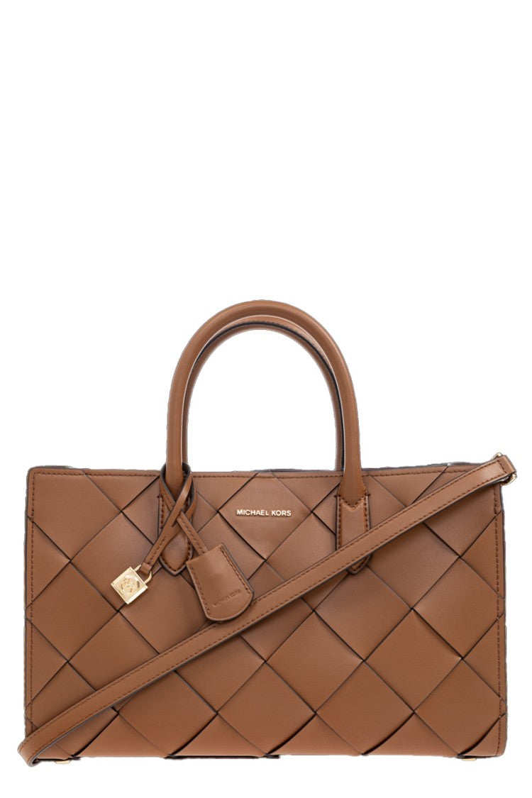 Michael Kors Quilted Leather Shoulder Bag With Dual Top Handles