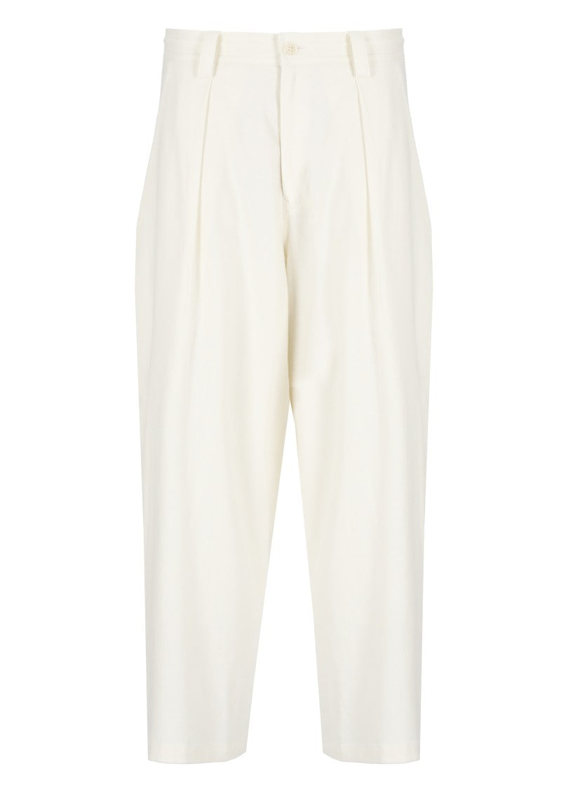 Y's High-Waisted Linen Blend Pants