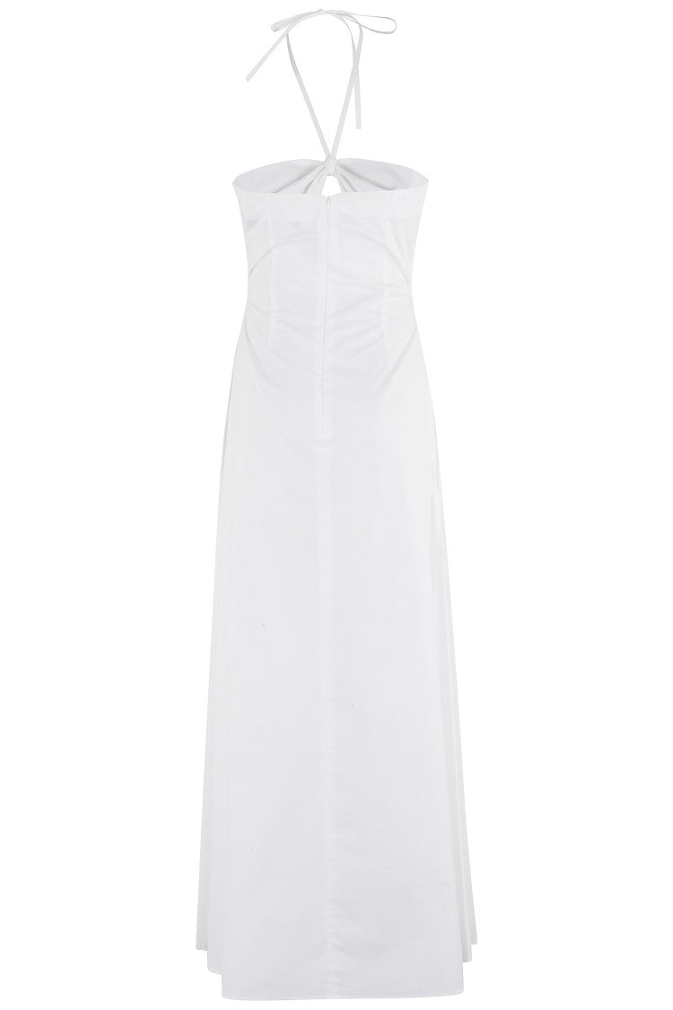 Federica Tosi Cut-Out Cotton Top With Halter Neck Design