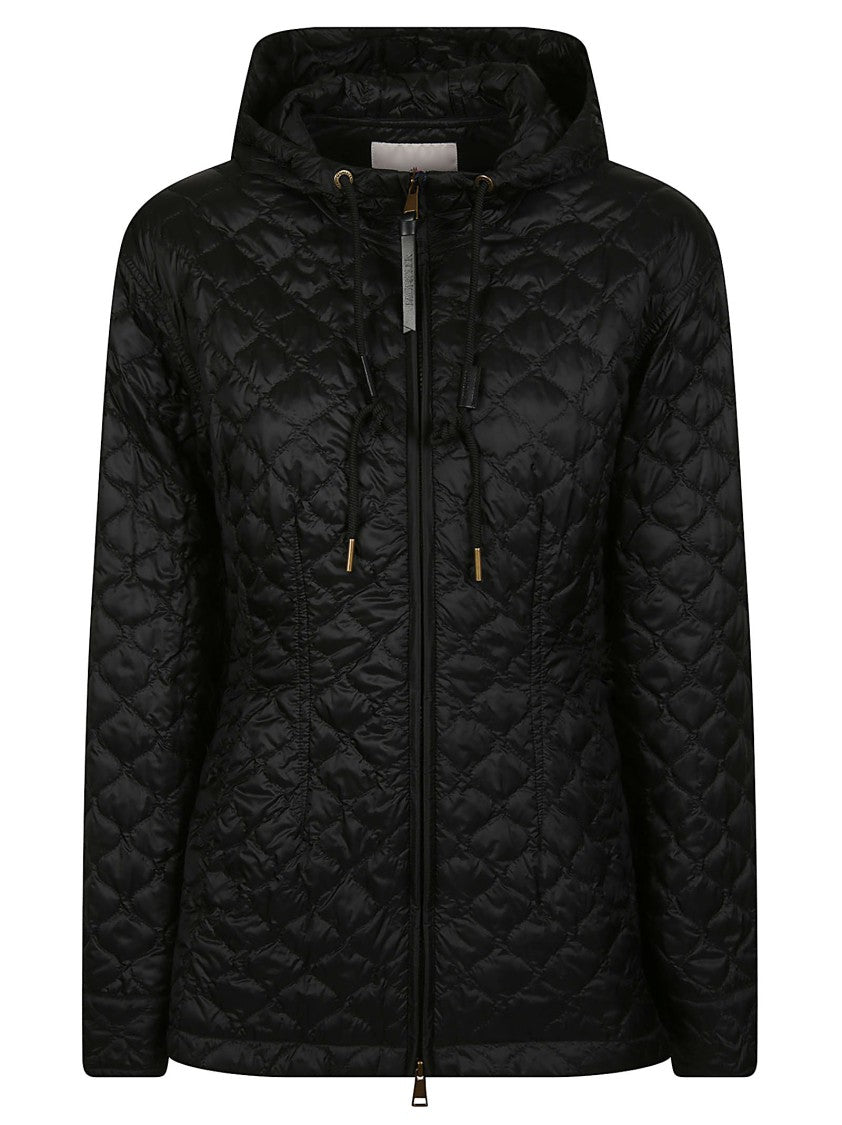 Moncler Black Arum Quilted Hooded Down Jacket