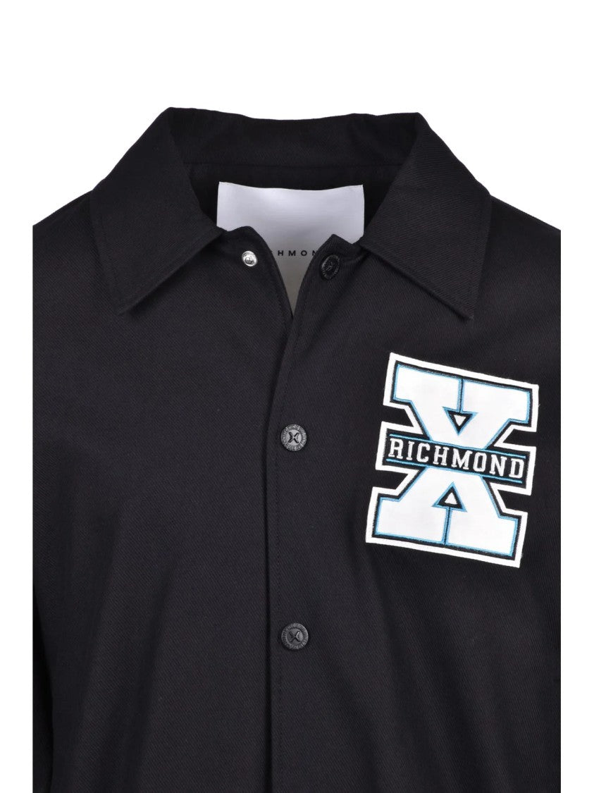 Richmond X Black Cotton College Jacket