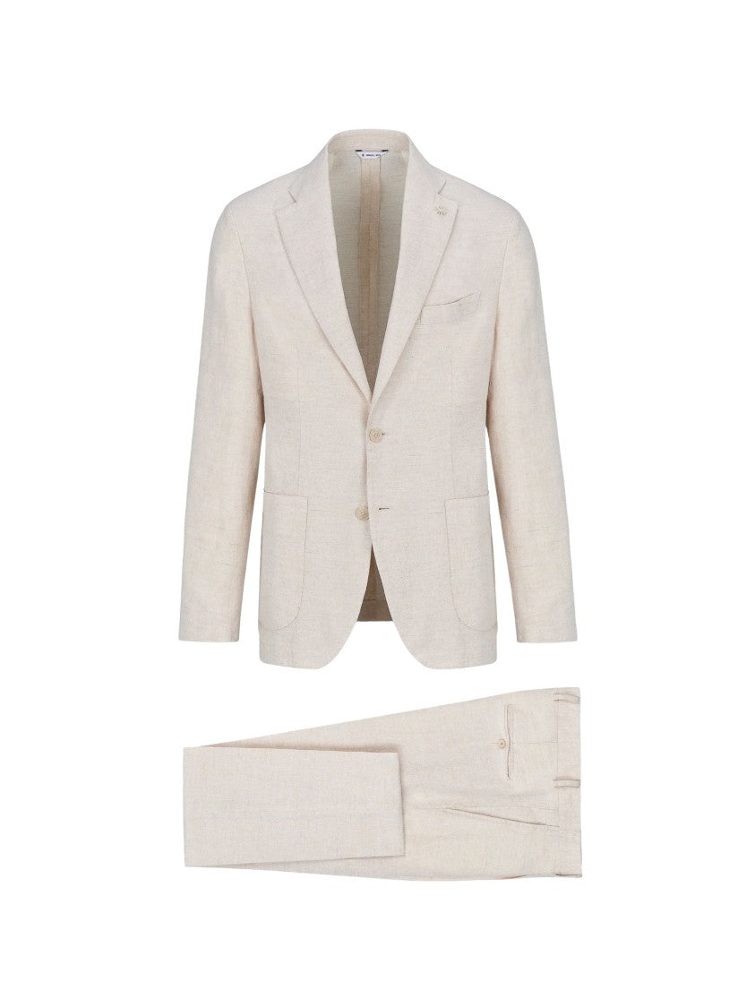 Manuel Ritz Light Beige Tailored Blazer Suit