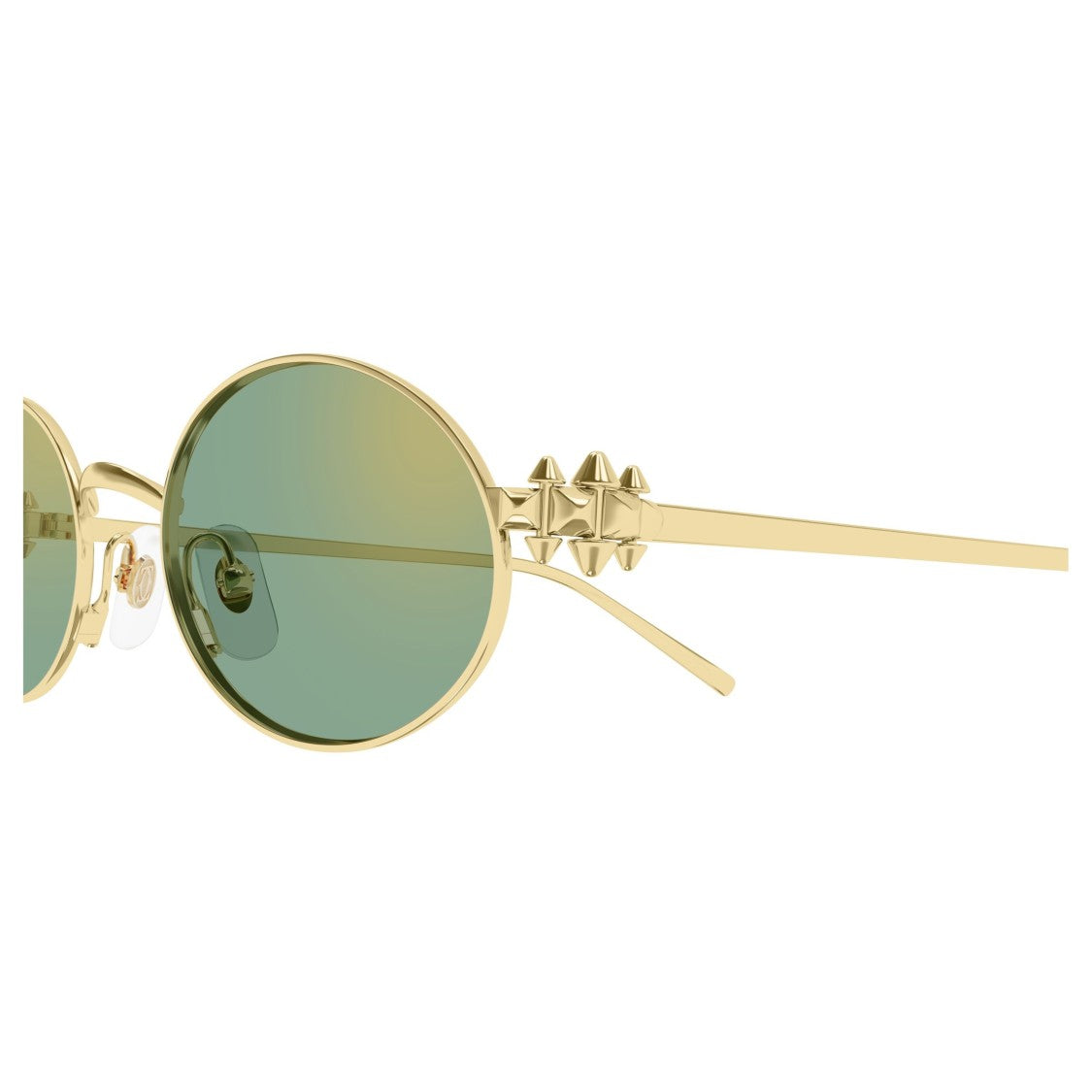 Cartier Ct0644s Oval-Shaped Gold Metal Sunglasses
