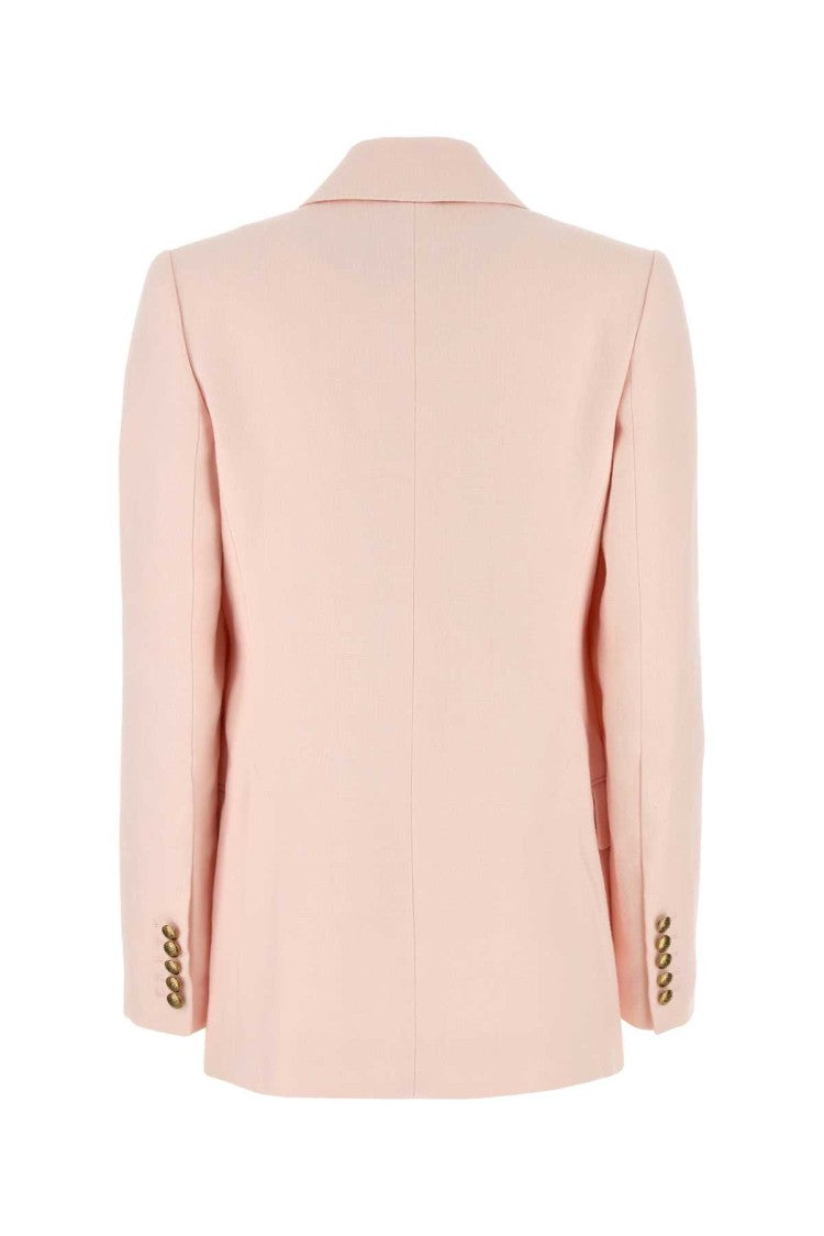 Zimmermann Pastel Pink Linen Crush Blazer