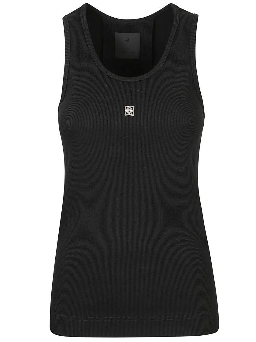 Givenchy Fitted Sleeveless Black Top