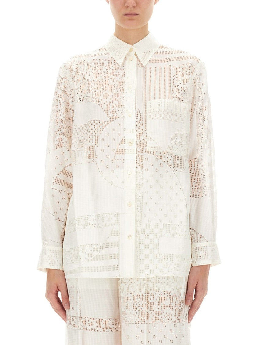 Fendi Viscose And Silk Dévoré Shirt