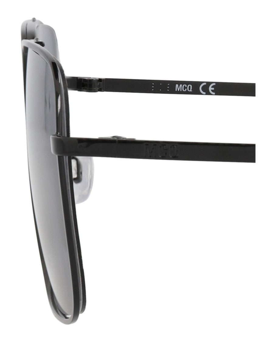 Alexander Mcqueen Square-Frame Metal Sunglasses
