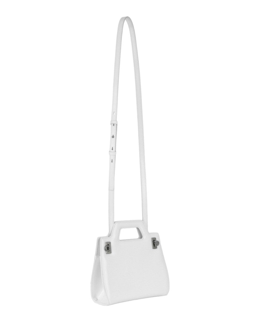 Ferragamo Mini Wanda Leather Top-Handle Bag With Structured Silhouette