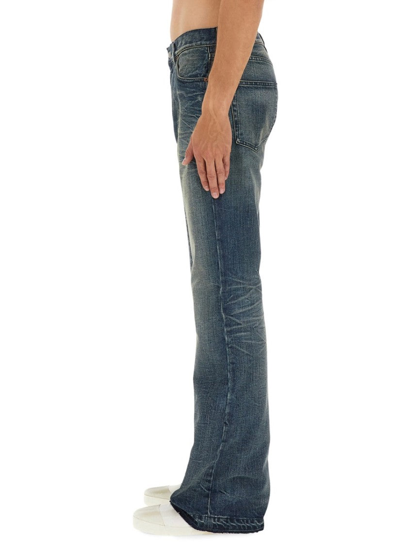 Mm6 By Maison Margiela Relaxed Fit Five-Pocket Jeans With Vintage Wash