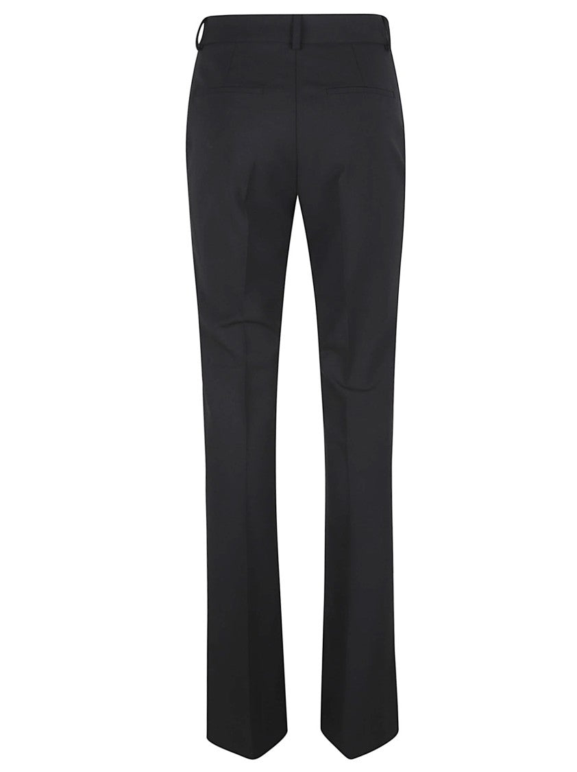Max Mara Tailored Black Trousers With Flared Hem