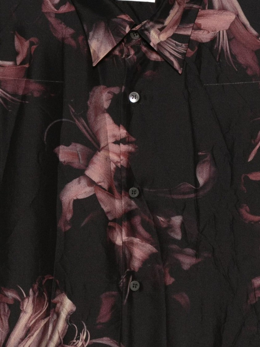 Dries Van Noten Pink Silk All Over Floral Shirt