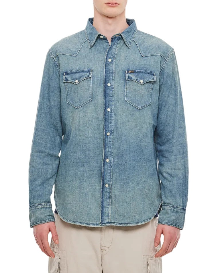 Polo Ralph Lauren Button-Front Long-Sleeve Sport Shirt With Flap Pockets
