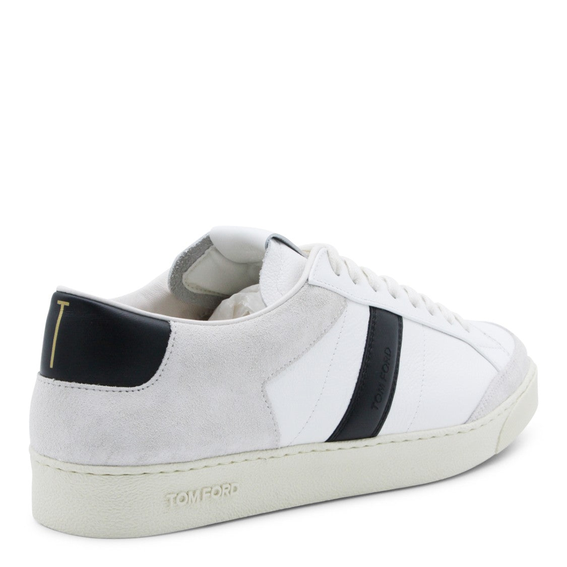 Tom Ford Round Toe White Sneakers