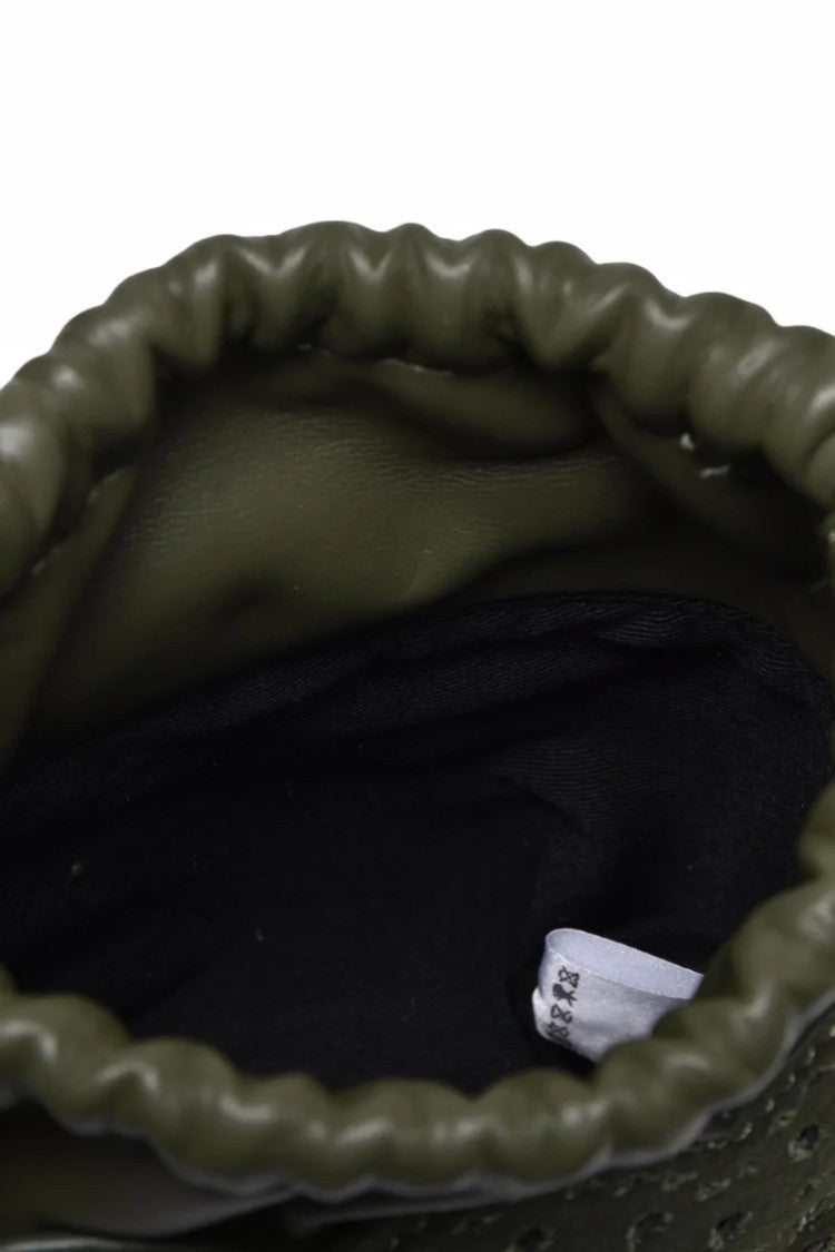Ermanno Firenze Bucket Terra Canvas Crossbody - Military Green