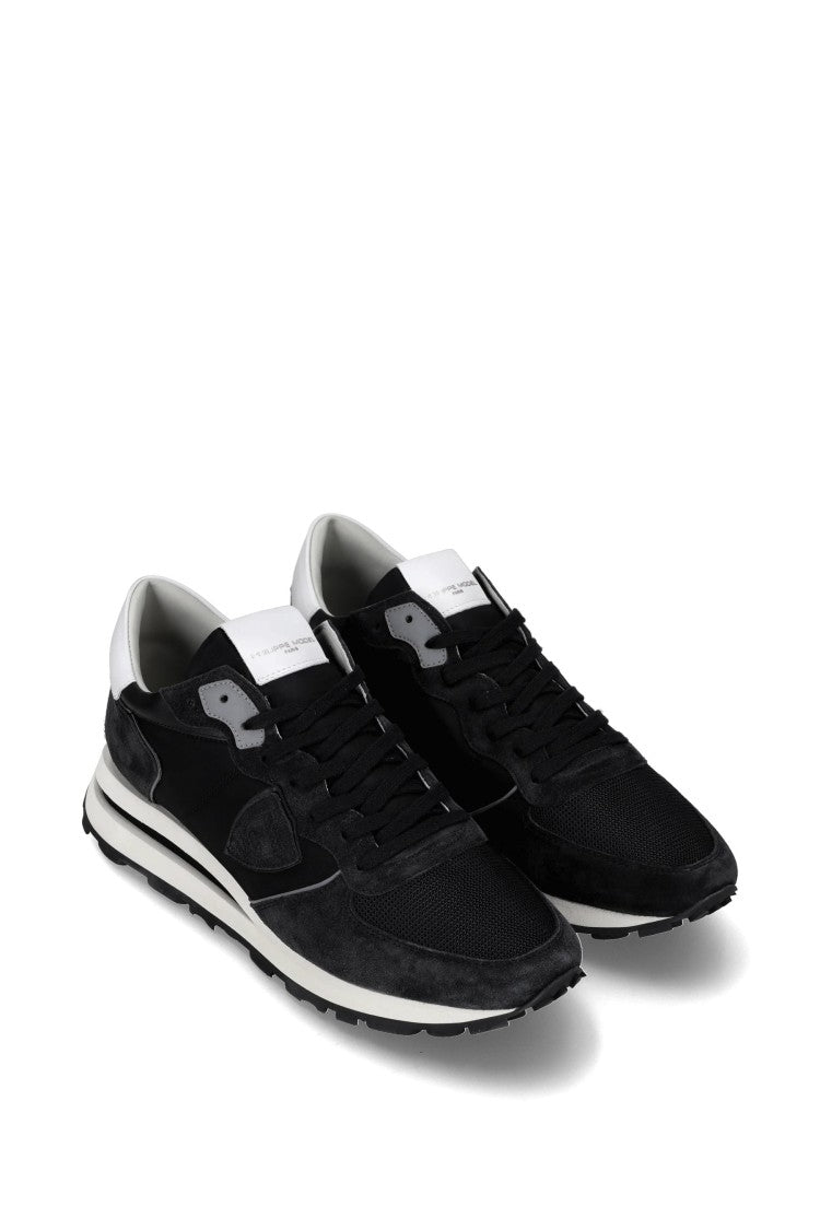 Philippe Model White Tropez Suede Nylon Sneakers