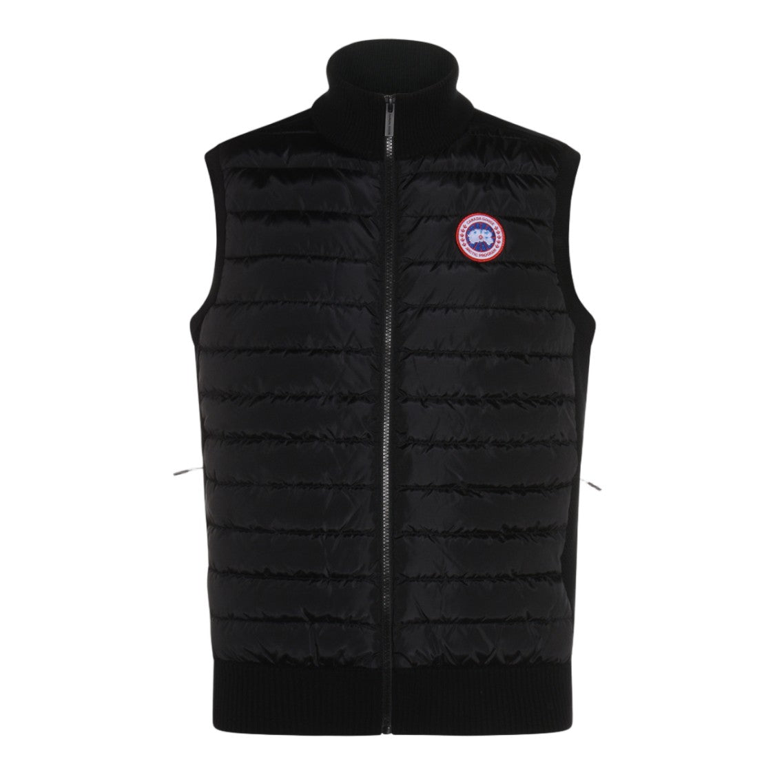 Canada Goose Quilted Padded Black Vest With High Ribbed Collar