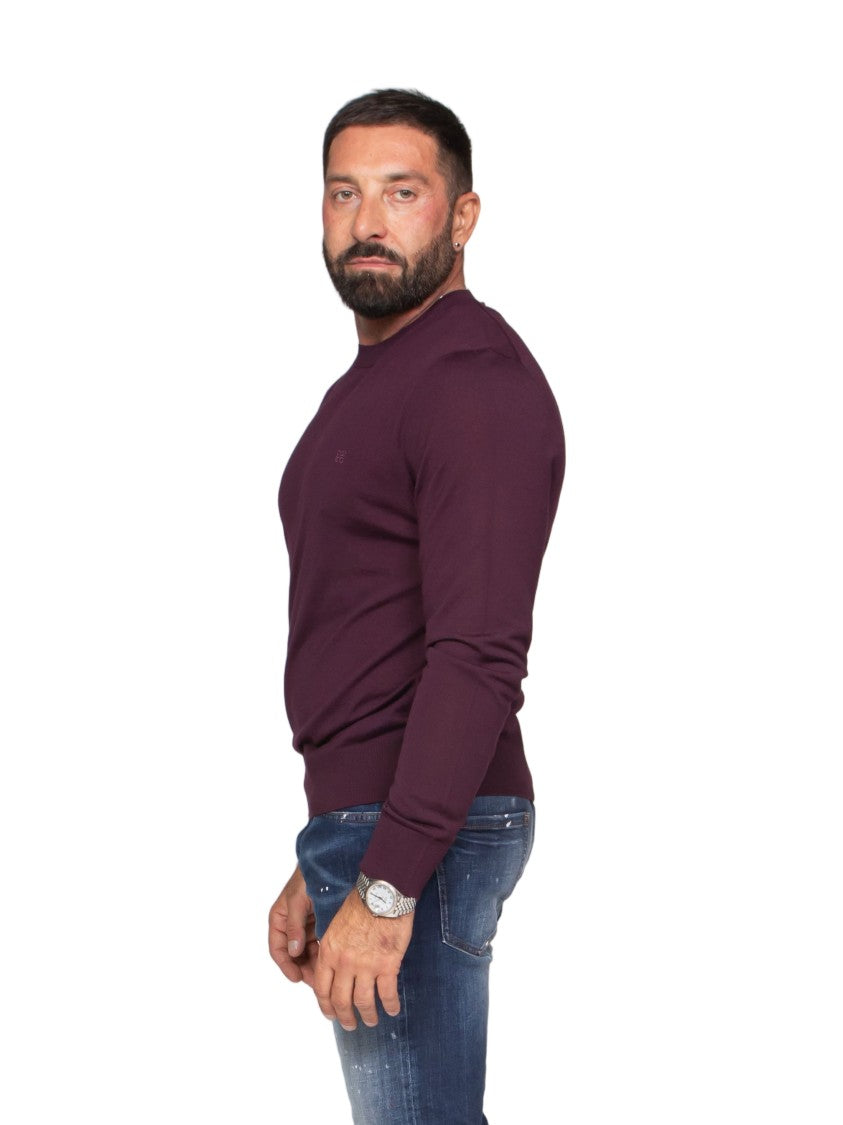 Dsquared2 Fitted Long-Sleeve Sweater With Crew Neckline And Logo Detail