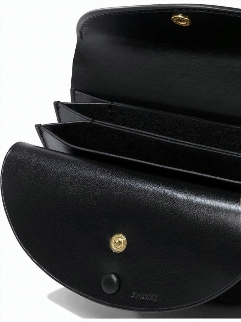 Kaptain Sunshine Black Cowhide Leather Crossbody Bag