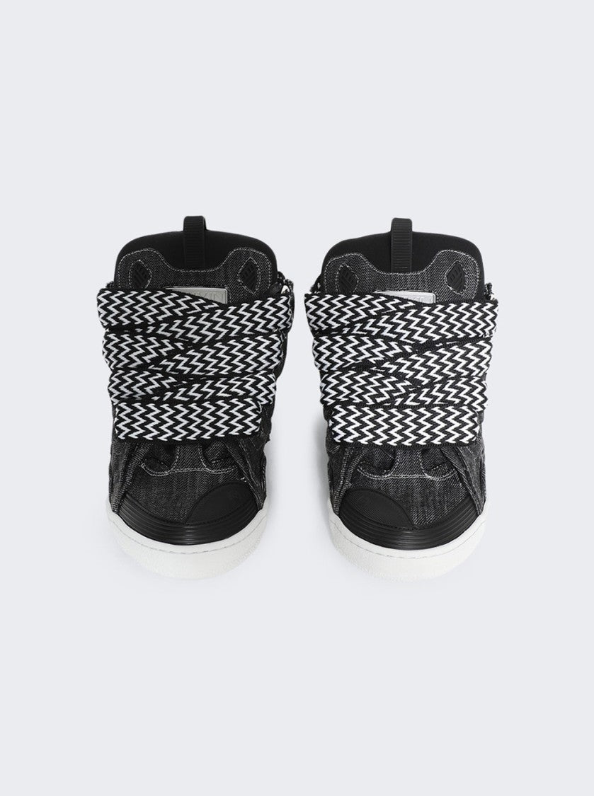 Lanvin Denim Curb Sneakers Black