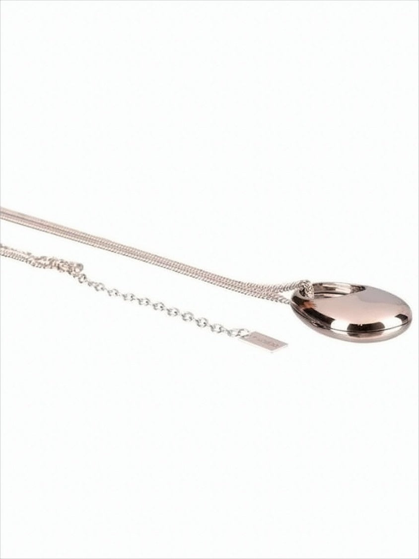 Coperni Elongated Silver Pendant Necklace