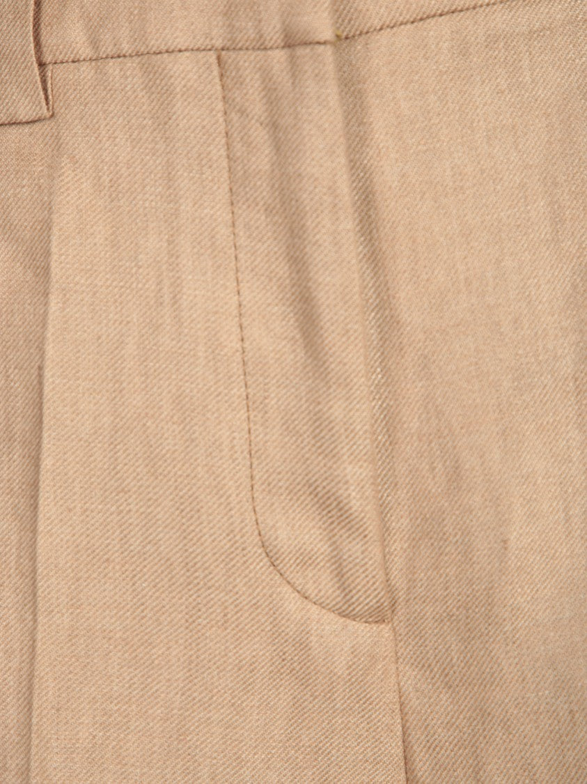 Incotex Tailored Beige Trousers With High Waist