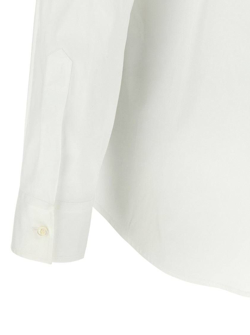 Dsquared2 Wide Back Cut-Out Cotton Shirt With Drawstring Detail