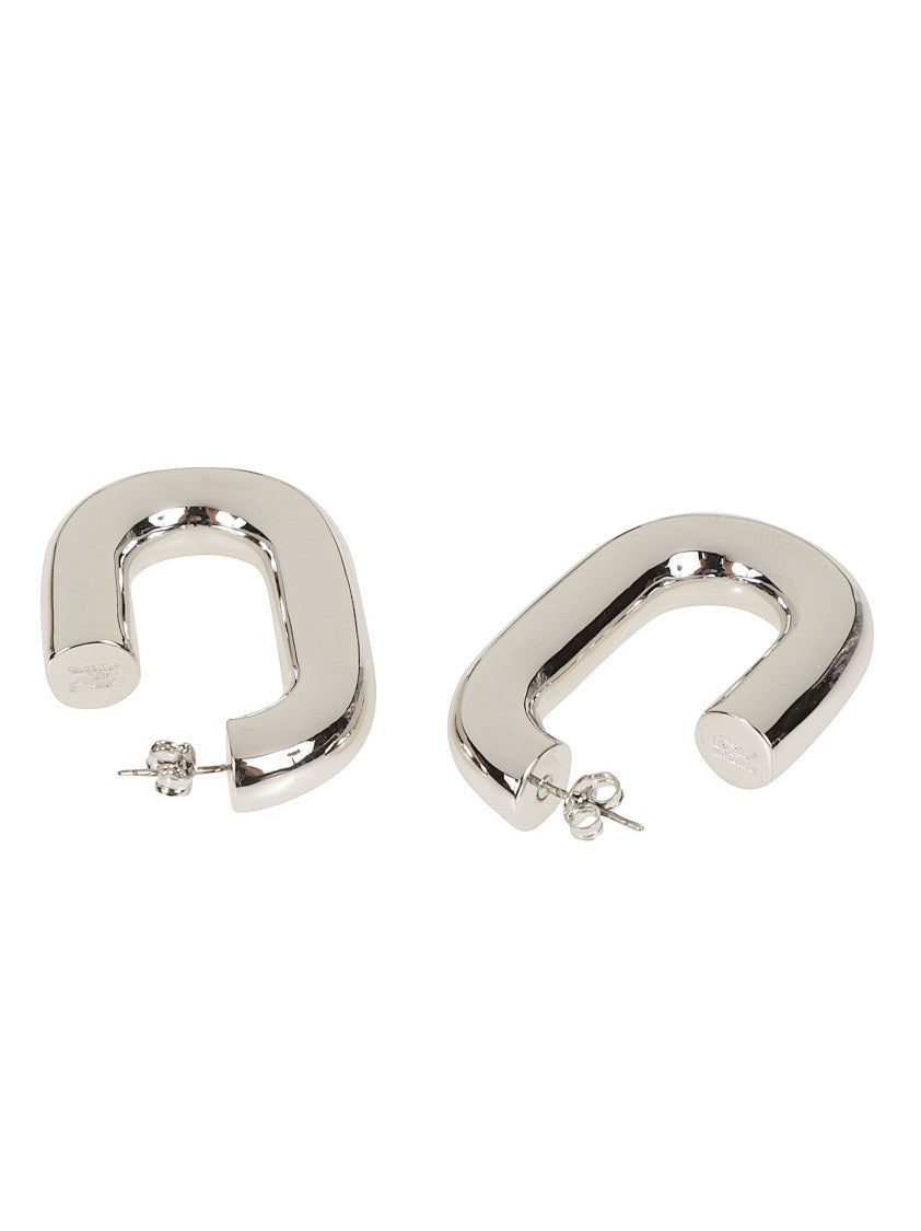 Rabanne Xl Link Hoops Hoop Squared Brass Earrings