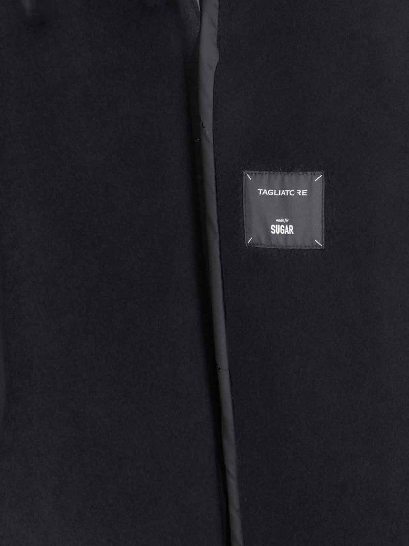 Tagliatore Tailored Black Jacket With Classic Collar And Minimalistic Design