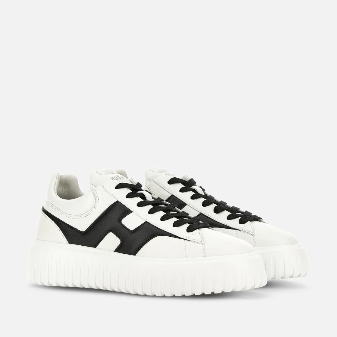 Hogan H-Stripes Allacciato H Spezzata Sneakers In White
