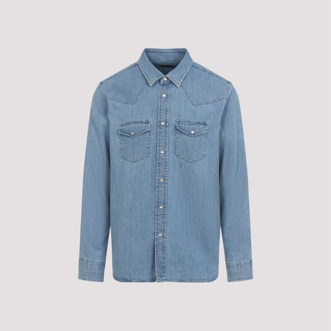 Tom Ford Washed Blue Denim Slim Shirt
