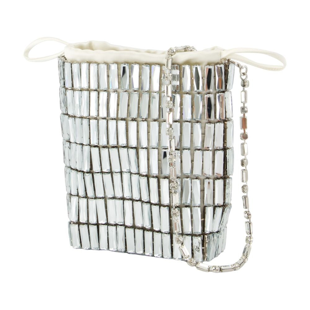 Self-Portrait Crystal Mini Crossbody - Metal - Silver
