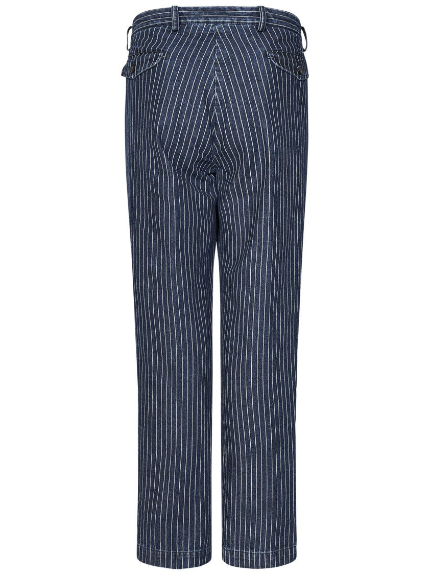East Harbour Surplus Pleated Blue Denim Trousers