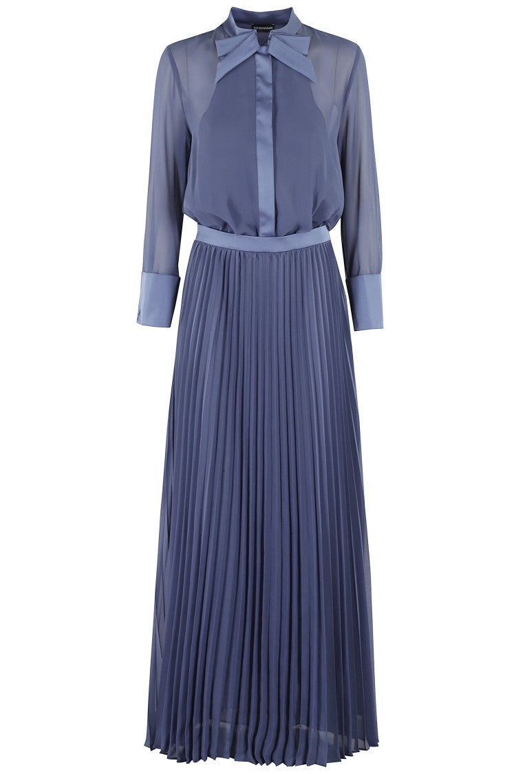 Emporio Armani Maxi Dress In Techno Georgette