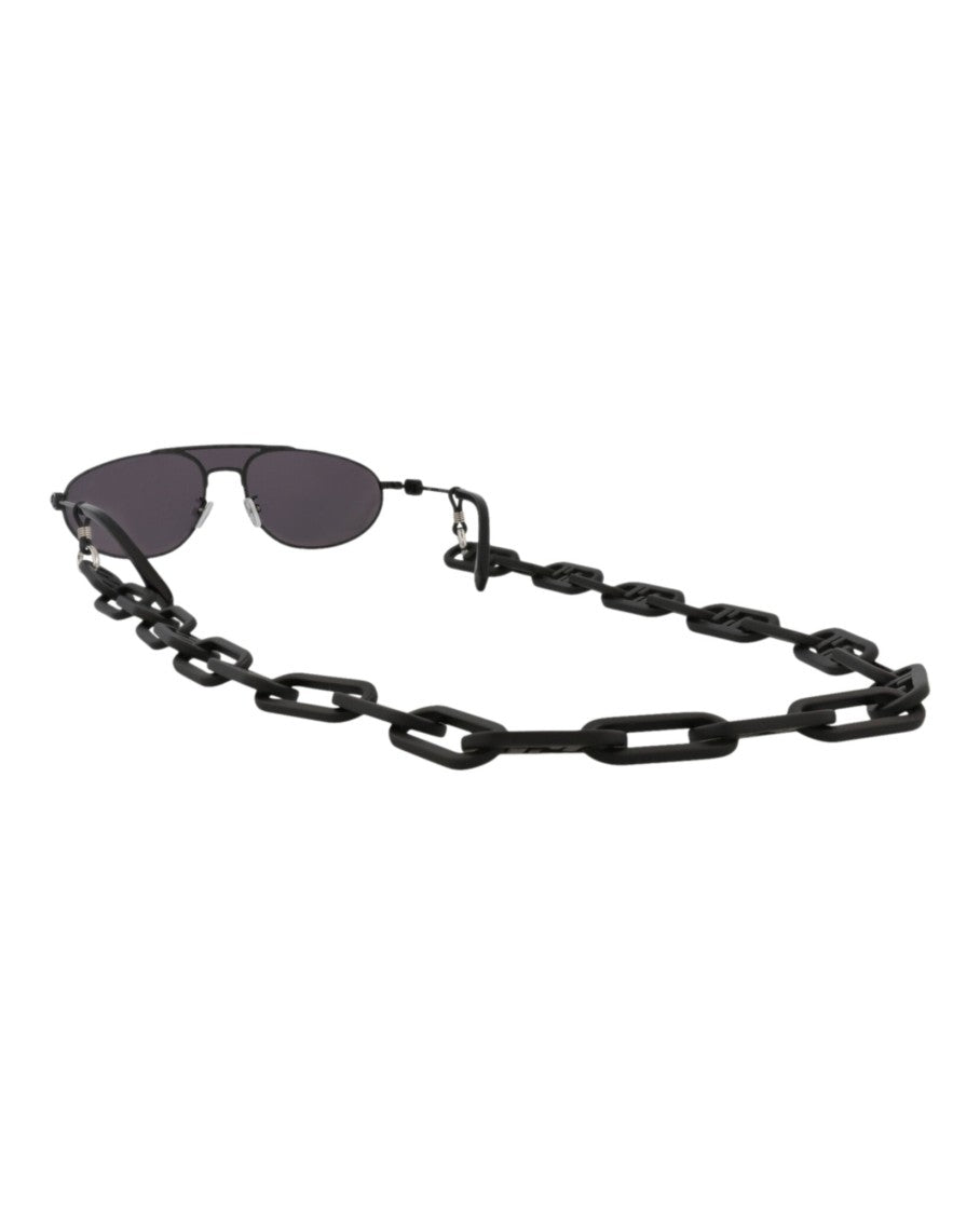 Fendi Aviator-Frame Metal Sunglasses With Adjustable Nose Pads