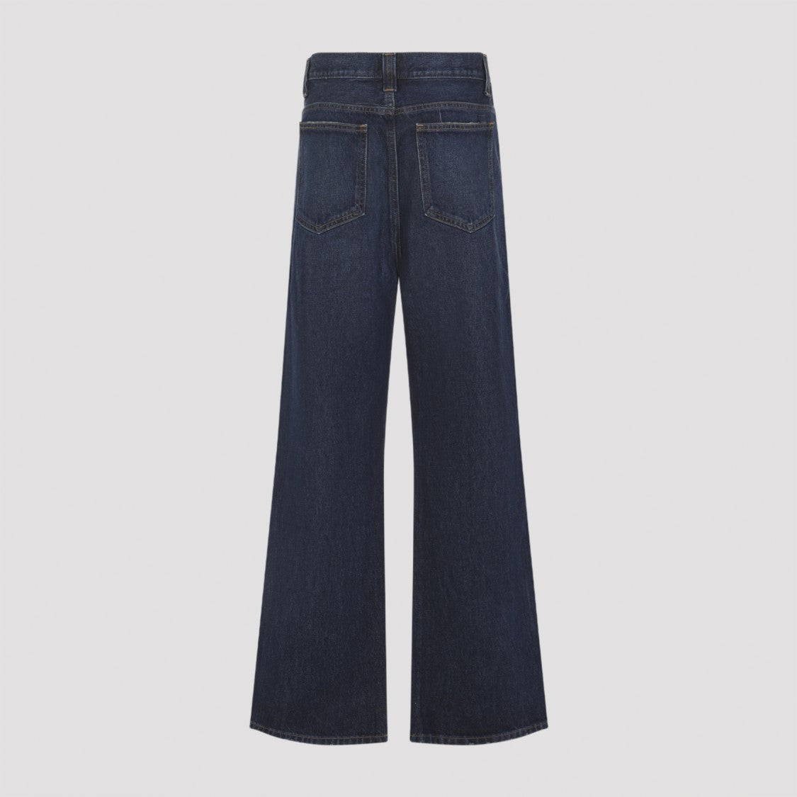 Khaite Tailored Indigo Denim Wide-Leg Jeans