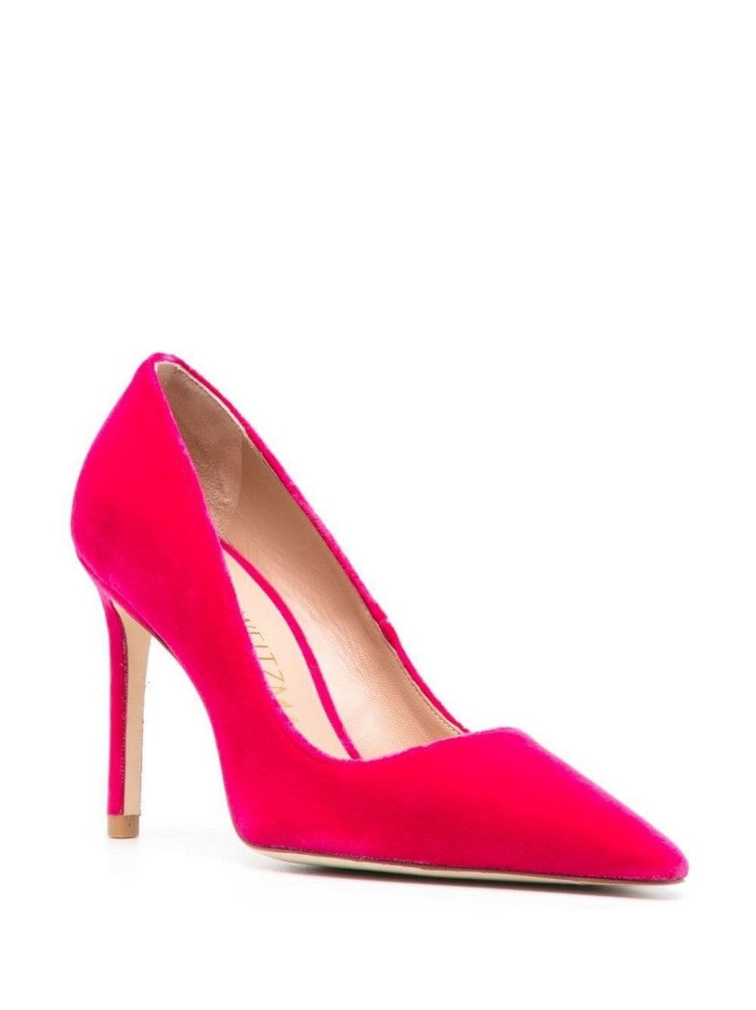 Stuart Weitzman Fuchsia Stuart 100 Pointed Suede Pumps