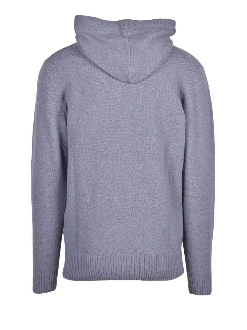 Filippo De Laurentiis Stone Merino Wool-Blend Knit Sweatshirt