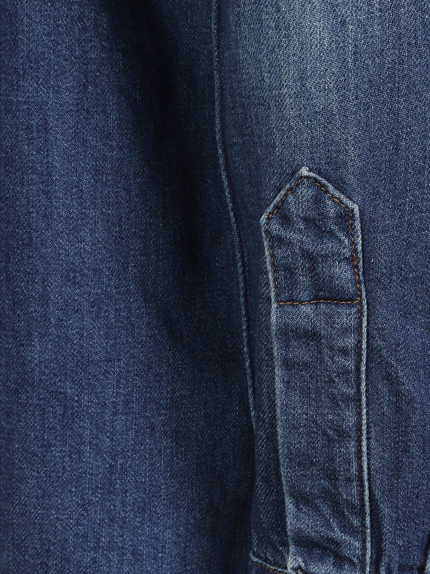 A.P.C. Denim Pearl Snap Button Shirt
