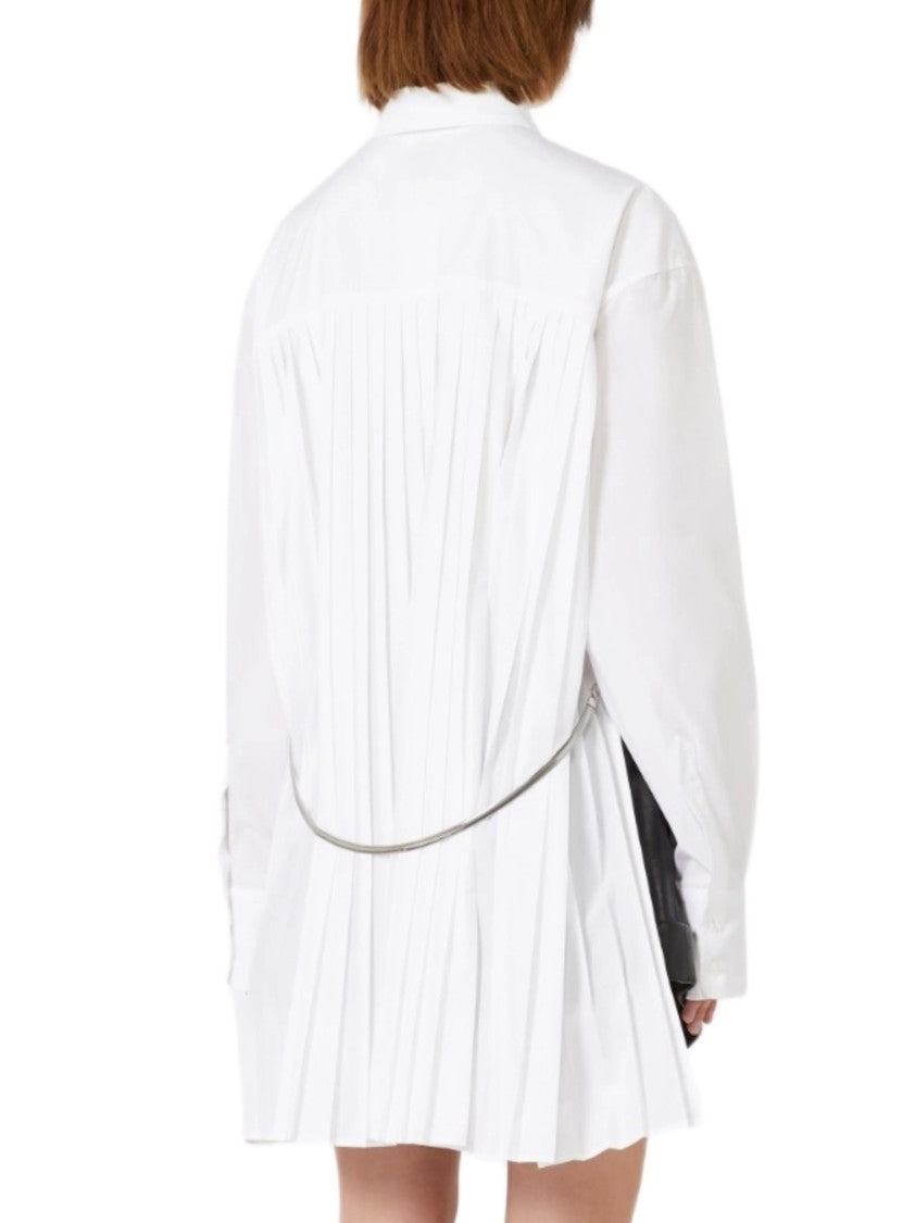 Max Mara White Oversized Pleated Back Shirt