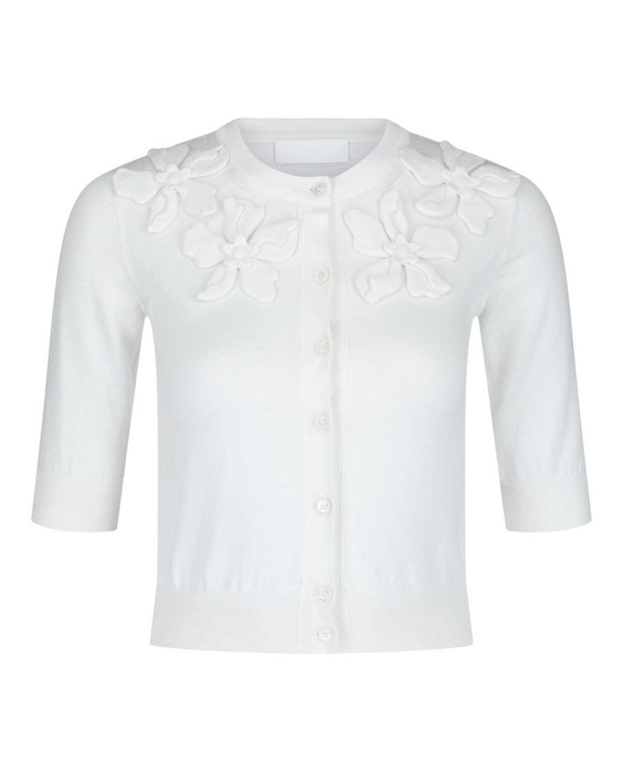 Valentino Embroidered Cotton Cardigan