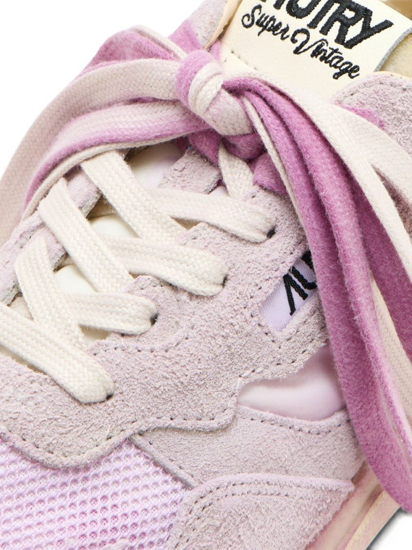 Autry Lilac Sneakers With Contrasting Panels And Charm Detail